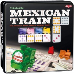 Tactic - Jeu de société - Mexican Train - 91 Dominos en boite métal