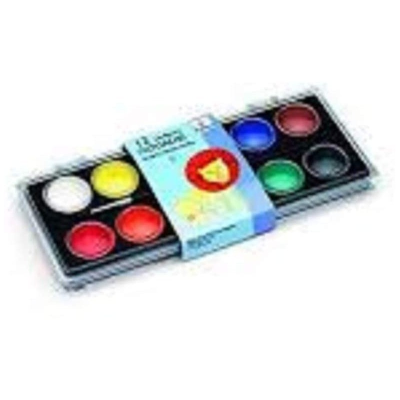 Djeco - DJ08803 - Les couleurs des grands - 12 pastilles gouaches Classique