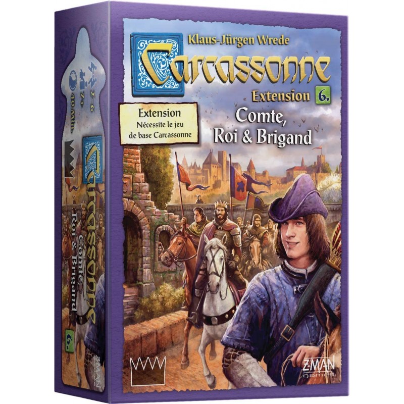 Asmodee - Jeu de société - Carcassonne - Extension Compte, Roi et Brigand