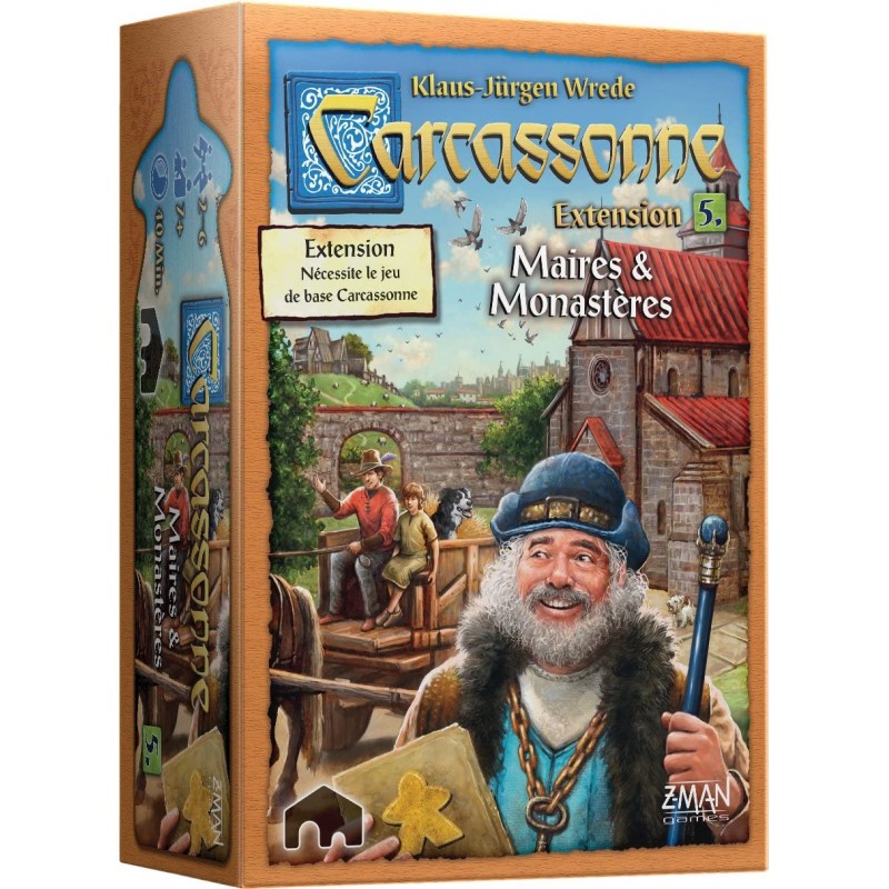 Asmodee - Jeu de société - Carcassonne - Extension Maire et monastères