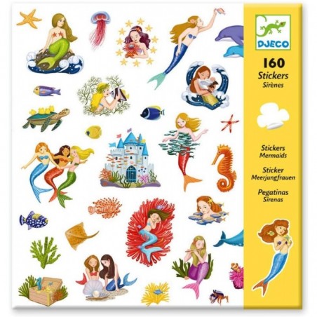 Djeco - DJ08885 - Stickers - 160 stickers sirènes