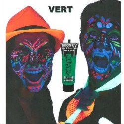 Déguisement - Tube de peinture UV corps et visage - Vert fluo - 10 ml