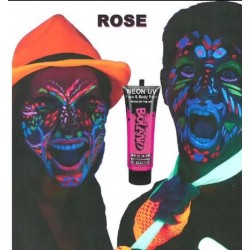 Déguisement - Tube de peinture UV corps et visage - Rose fluo - 10 ml