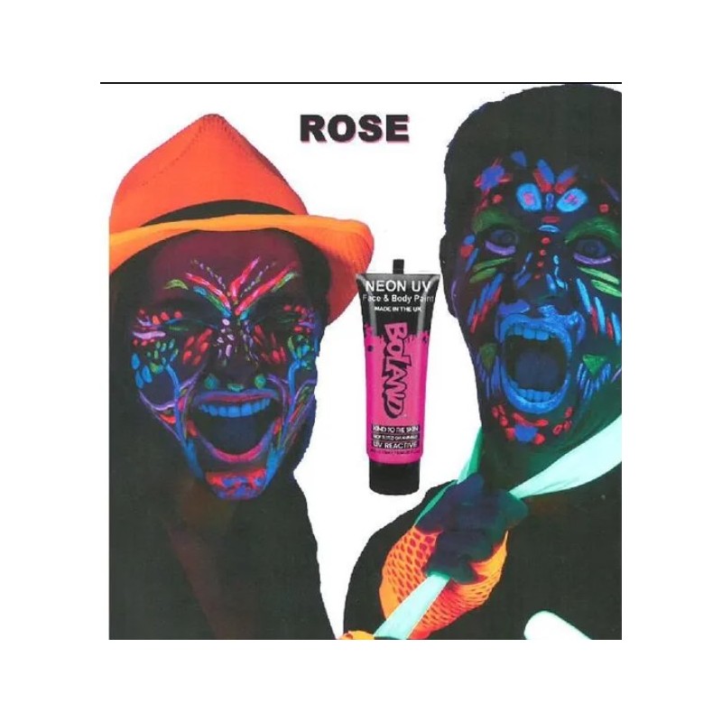 Déguisement - Tube de peinture UV corps et visage - Rose fluo - 10 ml