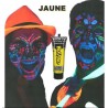 Déguisement - Tube de peinture UV corps et visage - Jaune fluo - 10 ml