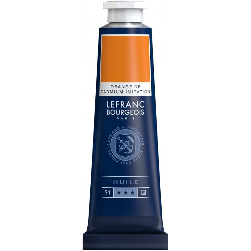 Lefranc Bourgeois - Huile Fine - 40ml - Orange De Cadmium Imitation