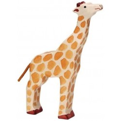 Holztiger - Figurine animal en bois - Girafe tête haute