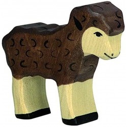 Holztiger - Figurine animal en bois - Agneau noir