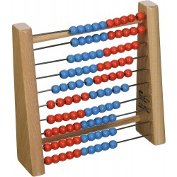 Goki - Jeu d'apprentissage - Boulier en bois - 100 boules colorées en 10 rangées