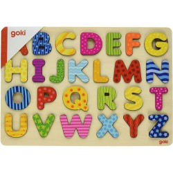 Goki - Puzzle en bois - Les lettres de l'alphabet 26 pièces