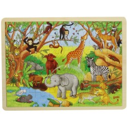 Goki - Puzzle en bois - 48 pièces - Animaux sauvages