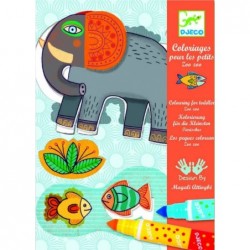 Djeco - DJ08990 - Coloriage - Les petits zoo zoo