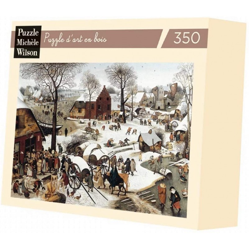 Michèle Wilson - Puzzle d'art en bois - 350 pièces - Le denombrement de Bethleem - Bruegel