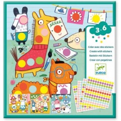 Djeco - DJ09044 - Stickers des petits - Avec des gommettes rondes