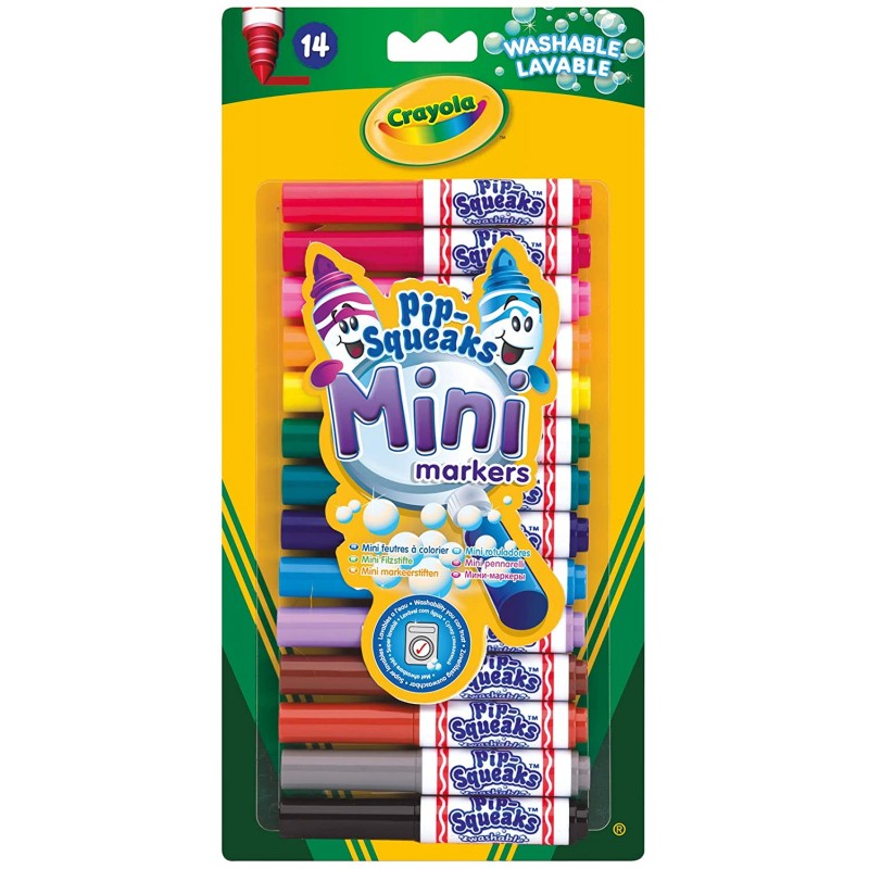 Crayola - Blister de 14 mini feutres à colorier