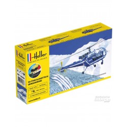 Heller - Maquette - Hélicoptère - Starter Kit - SA 316B Alouette Gendarmerie