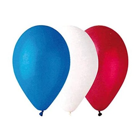 Article de fête - Sachet de 100 ballons tricolores