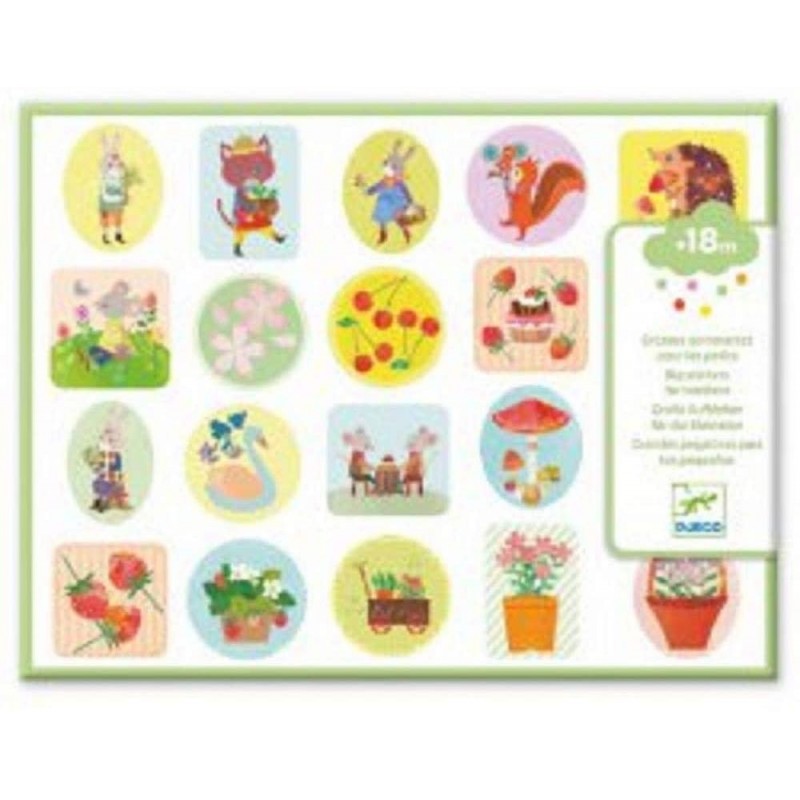 Djeco - DJ09087 - Stickers des petits - Le jardin