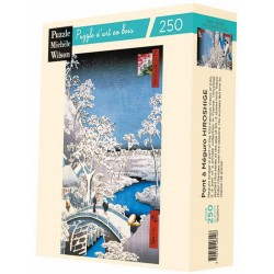 Michèle Wilson - Puzzle d'art en bois - 250 pièces - Le pont à Meguro - Hiroshige