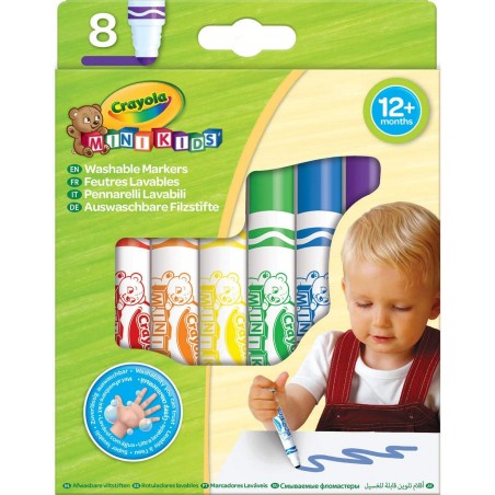 Crayola - Pochette de 8 feutres dès 1 an - Mini Kids