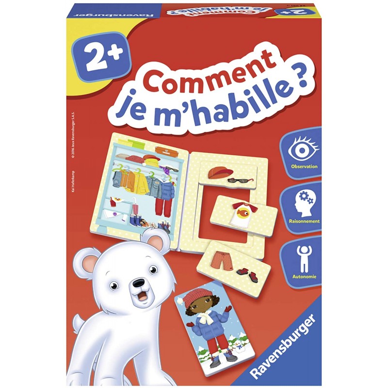 Ravensburger- Jeu Educatif- Comment je m'habille ?- A partir de 2