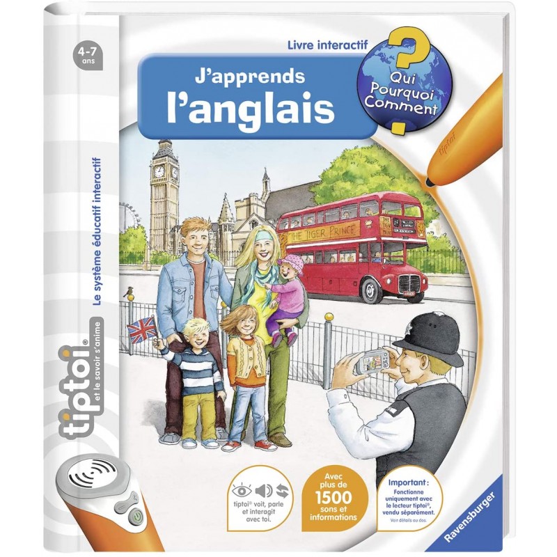 Ravensburger - Livre interactif tiptoi - J'apprends l'anglais