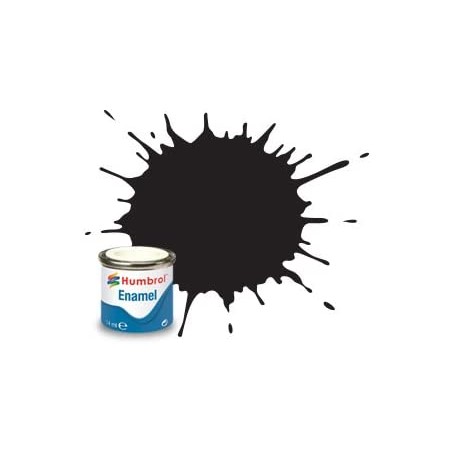 Humbrol - Enamel H21 - Peinture - Noir brillant - 50 ml