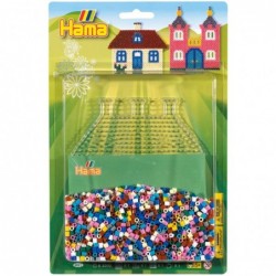 Hama - Perles - 4021 - Taille Midi - Boîte 2000 perles et plaque maison
