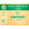 Canson - Beaux arts - Pochette de papier à dessin blanc - 12 feuilles - 24x32 cm - 224 g/m2