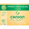 Canson - Beaux arts - Pochette de papier à dessin blanc - 12 feuilles - 24x32 cm - 125 g/m2