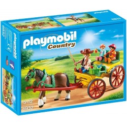 Playmobil - 6932 - Le club d'équitation - Calèche avec attelage