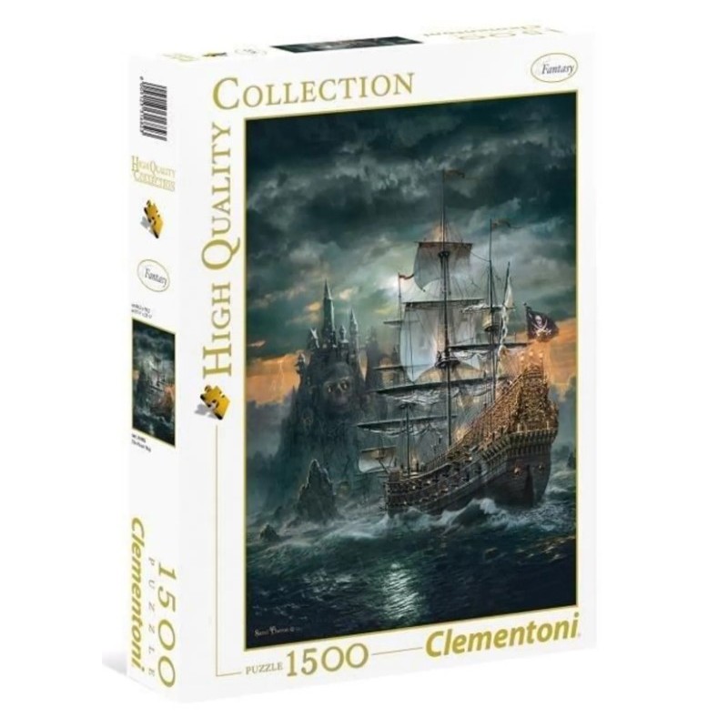 Clementoni - Puzzle 1500 pièces - Le bateau pirate