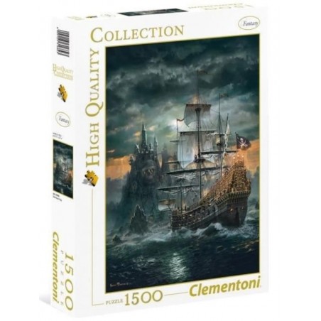 Clementoni - Puzzle 1500 pièces - Le bateau pirate