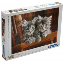 Clementoni - Puzzle 500 pièces - Deux chatons