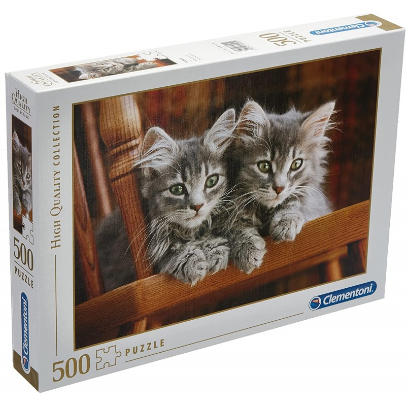 Clementoni - Puzzle 500 pièces - Deux chatons
