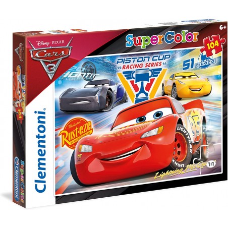 Clementoni - Puzzle 104 pièces - Disney Cars 3