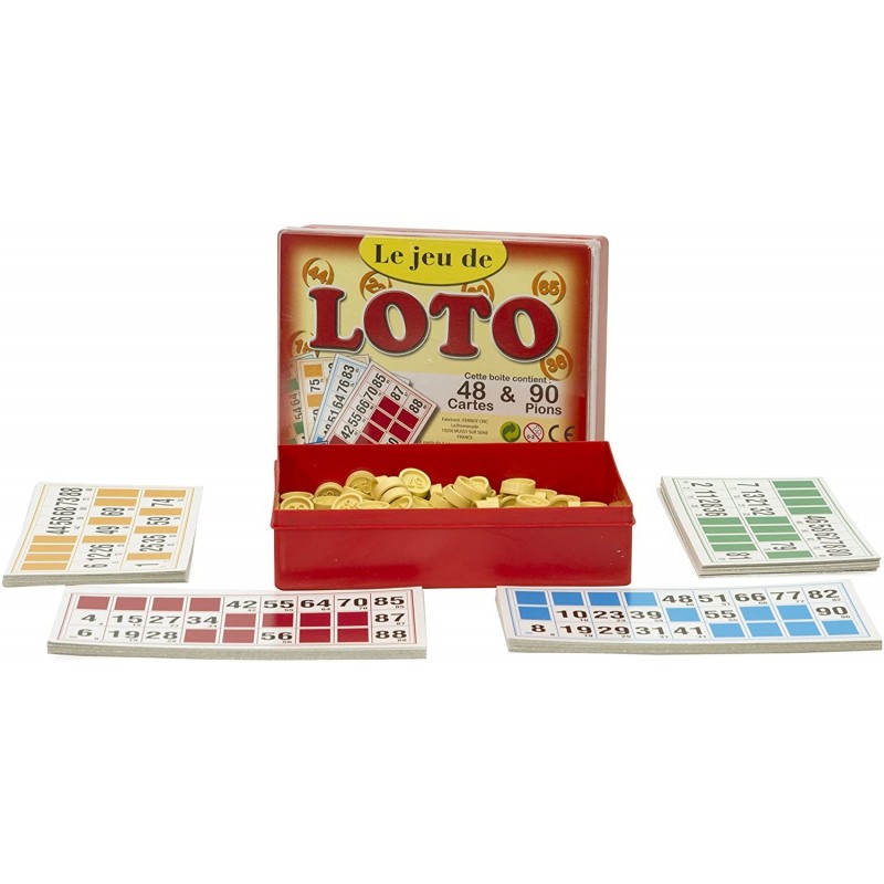 Ferriot Cric - Jeu de société - Coffret de loto - 90 pions et 48 cartes