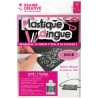 PW International - Plastique Dingue Noir, Sachet de 7 Feuilles de 260 x 200 mm, 3 Ans et Plus