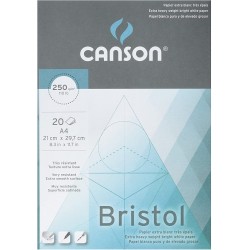 Canson - Beaux arts - Bloc de papier bristol - 20 feuilles - A4 - 250 g/m2