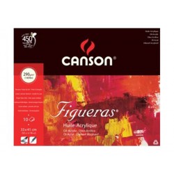 Canson - Beaux arts - Bloc à dessin Figueras grain toile de lin - 10 feuilles - 33x41 cm - 290 g/m2