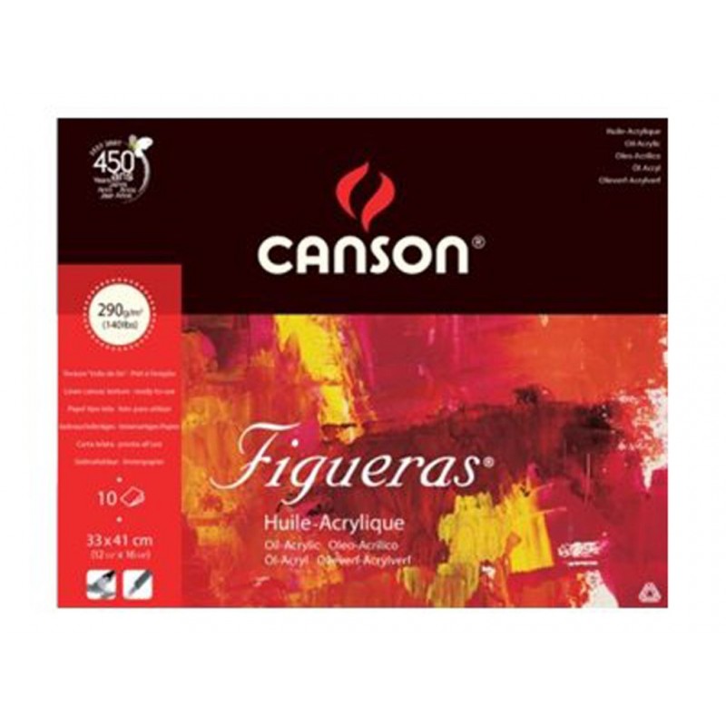 Canson - Beaux arts - Bloc à dessin Figueras grain toile de lin - 10 feuilles - 33x41 cm - 290 g/m2