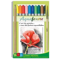 Graine Créative - Loisirs créatifs - Coffret de 10 feutres aquarellables