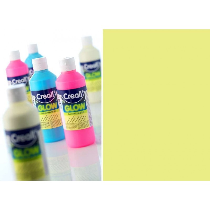 Graine Créative - Loisirs créatifs - Flacon de peinture phosphorescente  jaune - 250 ml