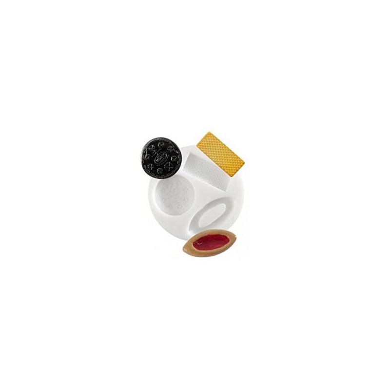 Graine Créative - Loisirs créatifs - Moule en silicone pour miniatures - Biscuit et gaufrette - 7 cm