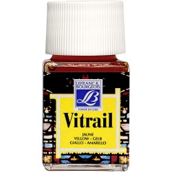 Lefranc Bourgeois - Peinture vitrail - 50 ml - Jaune