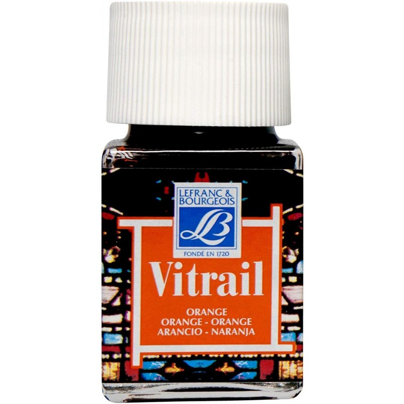 Lefranc Bourgeois - Peinture vitrail - 50 ml - Orange