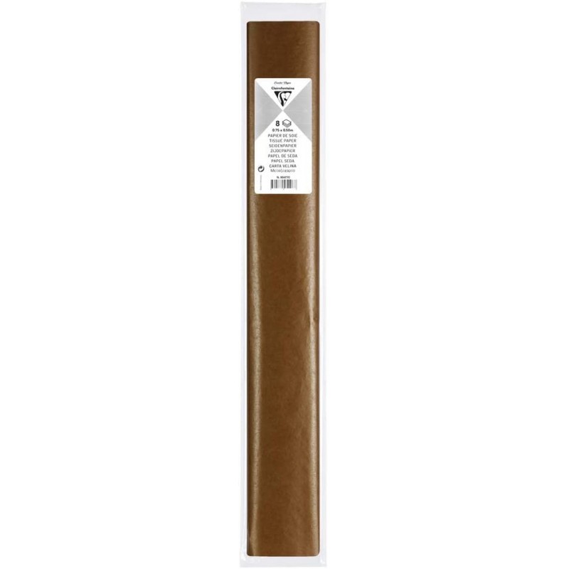 Clairefontaine - Un sachet de 8 feuilles de papier de soie 50x75 cm 18g - Cuivre