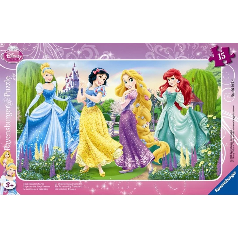 Ravensburger - Puzzle cadre 15 pièces - La promenade des princesses - Disney Princesses