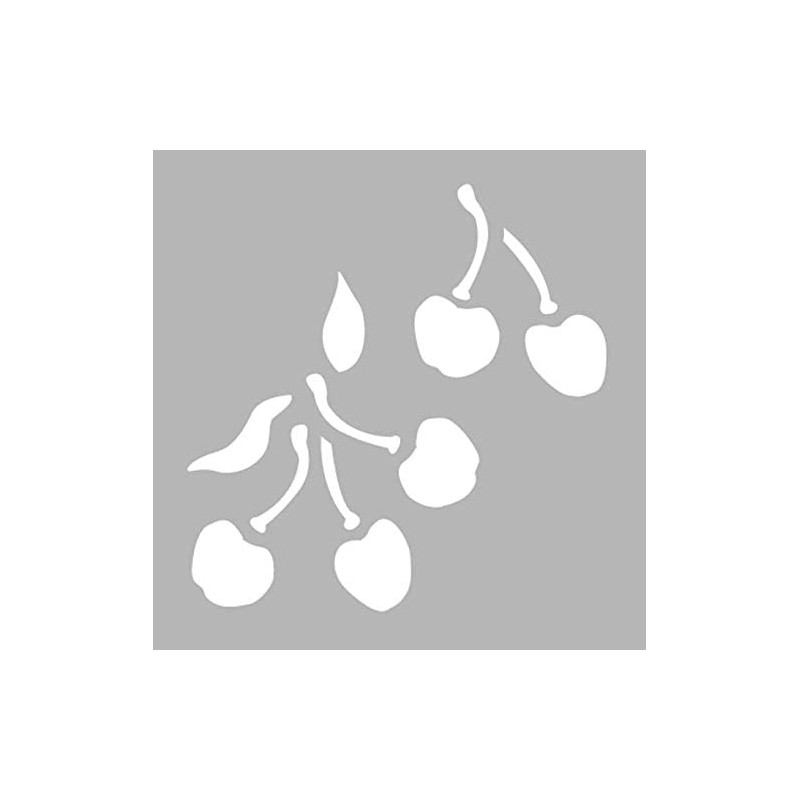 Graine Créative - Loisirs créatifs - Pochoir - Cerise - 8 x 8 cm
