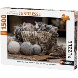Nathan - Puzzle 1500 pièces - Boules de poils et pelotes de laine
